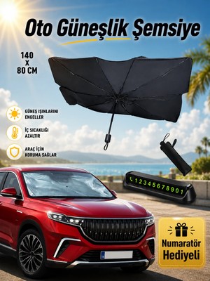 Ufak Tefek Şeyler Proton Gen 2 Persona 1.6 Medıum Lıne Araca Uygun Araç Ön Cam Güneşliği Katlanabilir Şemsiye Perde Oto Güneşlik Numaratör Hediyeli