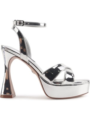Nine West Veneza 4pr Gümüş Kadın Topuklu Sandalet
