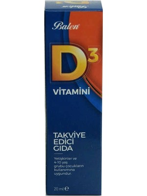 Colezium D3 Vitamini Takviye Edici Gıda 20 ml