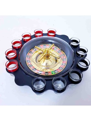 Wolawood 12’li Shot Bardaklı Rulet Oyunu Premium Parti Eğlence Seti Casino Konseptli Masaüstü Oyun Takımı Yılbaşı Doğum Günü Arkadaş Ortamı Eğlence Paketi
