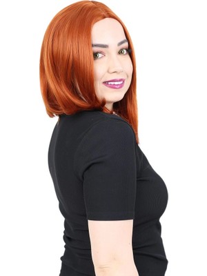 Colezium Fiber Sen Peruk Perçemsiz Kısa Düz / Bakır