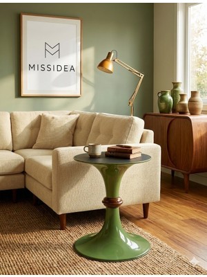 Missidea Tarz Yan Sehpa Yeşil