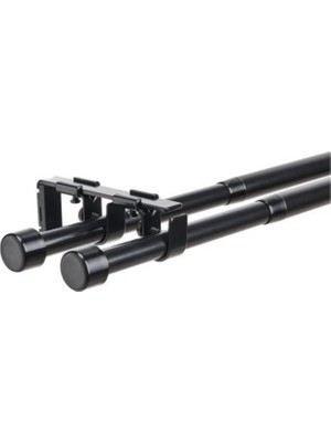 Ikea Bekräfta Perde Çubuğu Seti, Siyah, 120-210 cm 19 Mm, Ikili