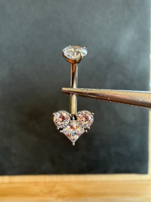 Aida Jewelss %100 316 L Cerrahi Çelik Altın Modeli Minimal Tasarım Çelik Göbek Piercingi
