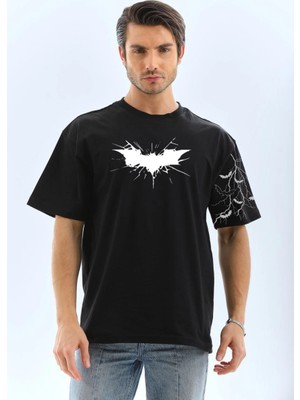 Hsc Bilişim Ön ve Kol Baskılı Oversize T-Shirt - Beyaz -
