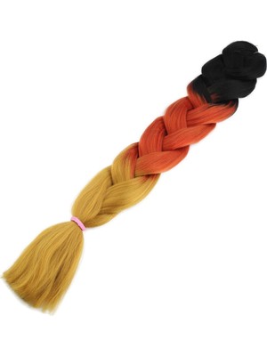 Colezium Afrika Örgüsü ve Rasta Için Sen Ombreli  / Siyah / Bakır / Karamel