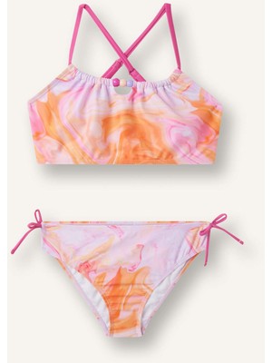 DeFacto Batik Desenli 2'li Leylak Bikini Kız Çocuk G7399A826HS