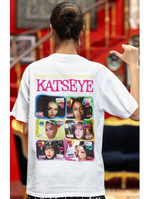Sevbano Katseye Kpop Müzik Grubu Sırt Baskılı Unisex Oversize Tişört