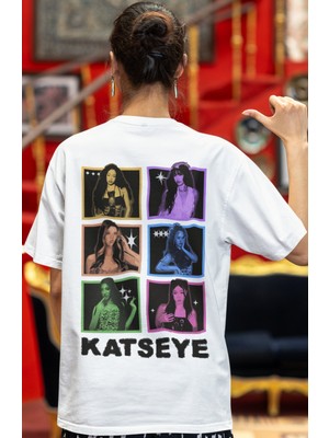 Sevbano Katseye Kpop Müzik Grubu Sırt Baskılı Unisex Oversize Tişört