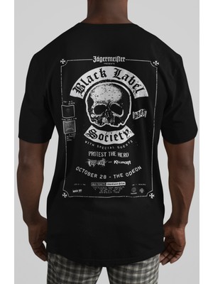 Sevbano Black Label Society Rock Metal Müzik Grubu Sırt Baskılı Unisex Oversize Tişört