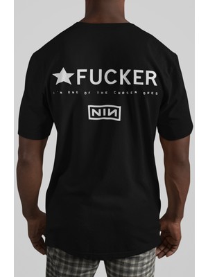 Sevbano Nin Rock Metal Müzik Grubu Sırt Baskılı Unisex Oversize Tişört