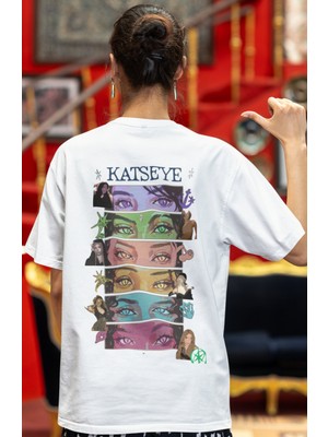 Sevbano Katseye Kpop Müzik Grubu Sırt Baskılı Unisex Oversize Tişört