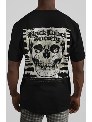 Sevbano Black Label Society Rock Metal Müzik Grubu Sırt Baskılı Unisex Oversize Tişört