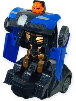 Colezium Robota Dönüşen Araba - Pilli Yerde Gezen Spor Araba  - 1 Adet