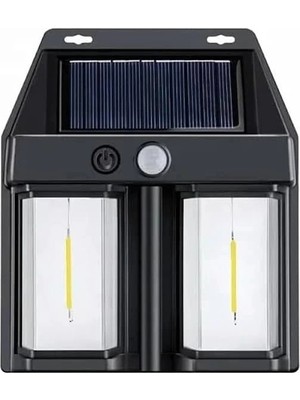Colezium Rustik Ampul Ikili Solar Duvar Aplik Güneş Enerjili Hareket Sensörlü