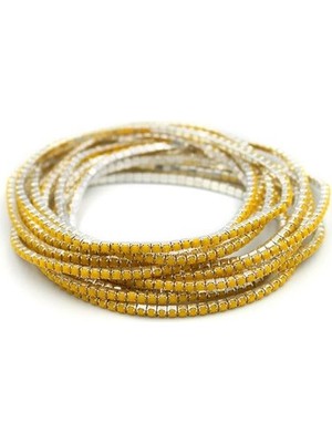 Ata Store 6'lı Lastikli Bileklik - Sarı