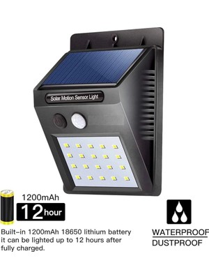 Colezium 20 Ledli Hareket Sensörlü Dış Mekan Solar Lamba