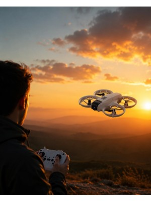 sbodurhome Çift Bataryalı Kameralı Mini Drone Işıklı Akıllı Uçuş Sistemi