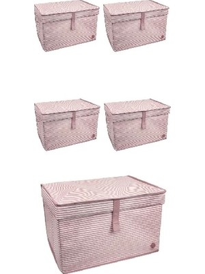 sbodurhome Düzenleyici Kutu Organizer Cırtlı Saklama Hurç Maxi Boy 30CM x 40CM x 50CM (5 Adet)