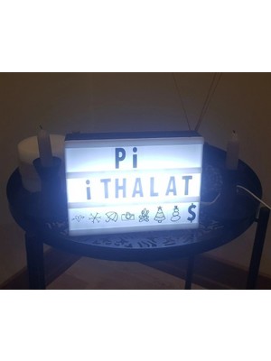 Colezium Cinematic Harflerle Işıklı Mesaj Veren Light Box LED Pano A4