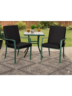 Ayzen Home 2 Adet 40X40CM Bahce ve Salon Takımı Için Bağcıklı Arkalıklı Sandalye Minderi