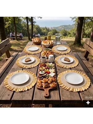 Hobizer Tekstil Piknik Supla Amerikan Servisi 6 Adet 40X40 cm