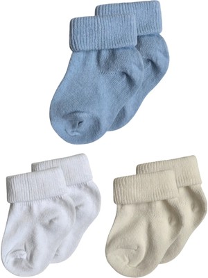 Panfilia 0-6 Ay Pamuklu Bebek Çorabı 3'lü Set