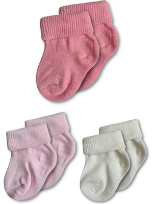 Panfilia 0-6 Ay Pamuklu Bebek Çorabı 3'lü Set