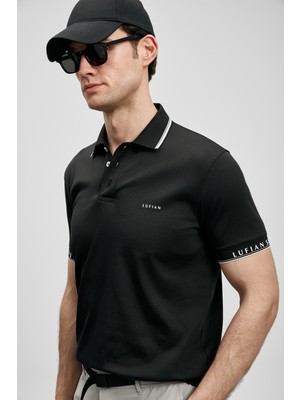 Lufian Hold Smart Erkek Polo Tişört Siyah