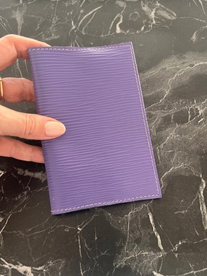 Pinkylola Design-Seyahat Serisi Mor Epi Baskılı Hakiki Deri Pasaport Kılıfı