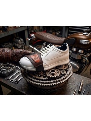 Mtn MAK77 Doğal Deri Motosiklet Ayakkabı Koruma Pedleri, Motorcycle Shoe Protector,motosiklet Deri Aksesuar