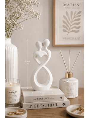 Triora Design Triora Sonsuz Aşk Biblo Modern Dekoratif Obje 15X6 cm Minimalist 3D Pla