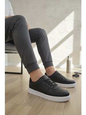 Enoch Erkek Deri Dokulu Hafif Kalın Tabanlı Bağcıklı Klasik Günlük Spor Ayakkabı Sneaker