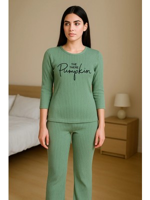 LXL Kadın Yarım Kol Ispanyol Paça Pijama Takımı