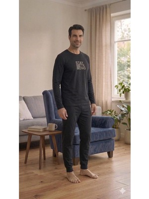 LXL Erkek Pijama Takımı Ev Giyim Ikili Takım