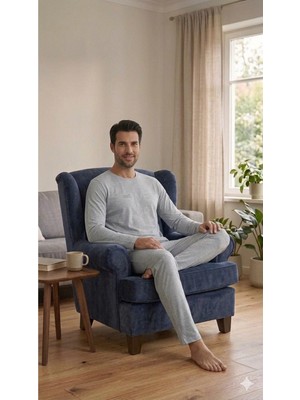 LXL Erkek Pijama Takımı Ev Giyim Ikili Takım