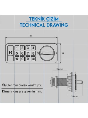 Elektronik Dolap Kilidi – Dijital Şifreli Tuş Takımı, Type-C Şarjlı, Anahtarsız Akıllı Güvenlik, Ofis, Ev ve Çekmeceler Için