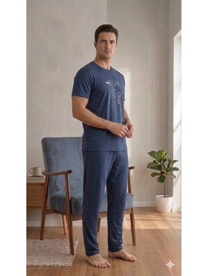 LXL Erkek Pijama Takımı Ev Giyim Ikili Takım