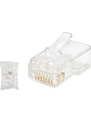 sbodurhome Cat5 Konnektör RJ45 100LÜ Paket Şeffaf HDX5007