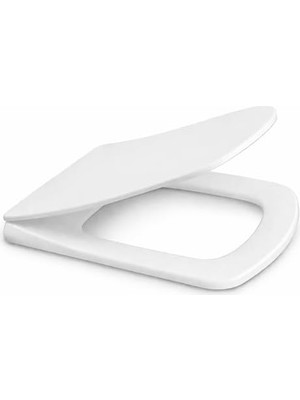 Kare Slim Ultra Ince Yavaş Kapanan Klozet Kapağı, Soft Close Sessiz Mekanizma, Kaymaz Tabanlı Sabit Duruş, Dayanıklı Durolast Malzeme, Kolay Montajlı Uyumlu Wc Kapak, Hijyenik ve Uzun Ömürlü