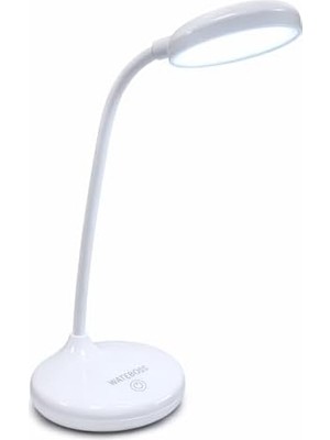 360 Derece Döner LED Masa Lambası, Ayarlanabilir Parlaklık, Dokunmatik Kontrol, USB Şarj, Göz Koruma Özelliği ile Beyaz Işık | 1977