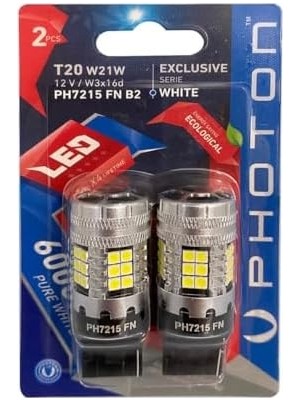Photon Ampul T20 W21W 12V Fanli Serie (2'li Blister) Pht PH7215 Fn B2