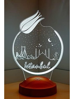Istanbul Temalı, Istanbul Aşığına, Istanbul Hatırası LED Lamba, 3 Boyutlu LED Lamba