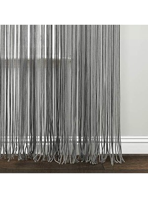 Lush Dokulu Pamuk Pencere Perdesi/oda Bölücüsü/kapı/duvar Dekoru, 241 cm x 101 cm (U x G), Gri