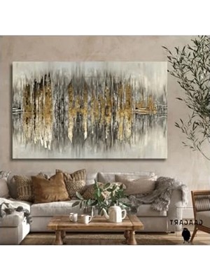 Die Grup 150 x 100 cm Çizgisel Soyut Tasarımlı Yatay Kanvas Tablo
