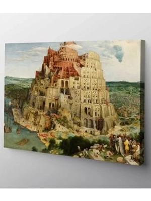 Die Grup 60 x 90 cm Pieter Bruegel Babil Kulesi Kanvas Tablo