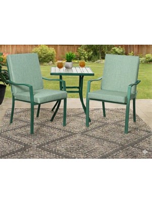 Ayzen Home 2 Adet 40X40CM Bahce ve Salon Takımı Için Bağcıklı Arkalıklı Sandalye Minderi