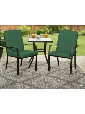 Ayzen Home 2 Adet 40X40CM Bahce ve Salon Takımı Için Bağcıklı Arkalıklı Sandalye Minderi
