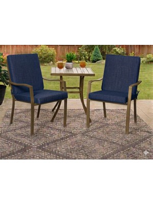 Ayzen Home 2 Adet 40X40CM Bahce ve Salon Takımı Için Bağcıklı Arkalıklı Sandalye Minderi