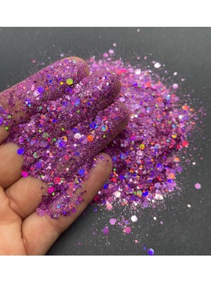 Chunky Glitter 4gr Holografik Reçine Tırnak Makyaj Glitter CG32